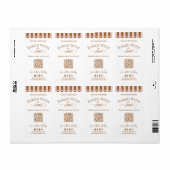 Gebakken met Liefde Handgetekende Garde QR-code Ba Etiket (Full Sheet)