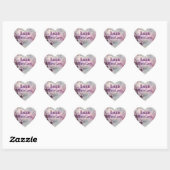 Gebakken Met Liefde hart stickers (roze) (Vel)