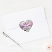 Gebakken Met Liefde hart stickers (roze) (Envelop)