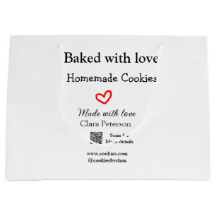 Gebakken met liefde huiskoekjes toevoegen QR gemaa Groot Cadeauzakje