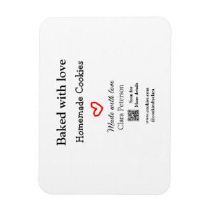 Gebakken met liefde huiskoekjes toevoegen QR gemaa Magneet