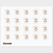 Gebakken met Liefde Kaneelrol Bakkerij Product Vierkante Sticker (Vel)