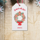 Gebakken met liefde kerst cadeaulabel