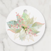 Gebakken met liefde kerst Cookie Poinsettia Pastel Bedankjes Labels (Achterkant)