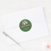 Gebakken met liefde kerstkoekje ronde sticker (Envelop)