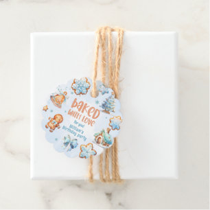 Gebakken met liefde Kerstkoekje Verjaardagsfeest Bedankjes Labels