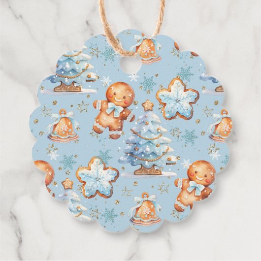 Gebakken met liefde Kerstkoekje Verjaardagsfeest Bedankjes Labels (Achterkant)