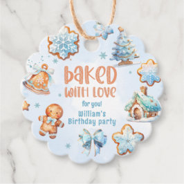 Gebakken met liefde Kerstkoekje Verjaardagsfeest Bedankjes Labels