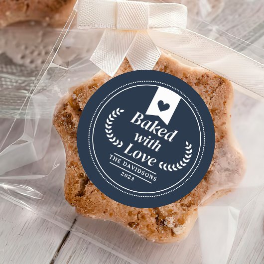 Gebakken met liefde Kerstvakantie Bakken Ronde Sticker