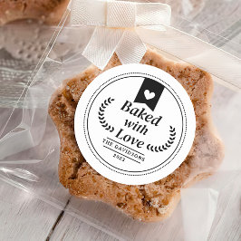 Gebakken met liefde Kerstvakantie Bakken Ronde Sticker