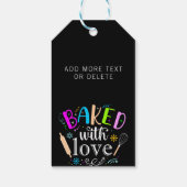 Gebakken met Liefde Kleurrijke Vakantie Modern Cadeaulabel (Achterkant)