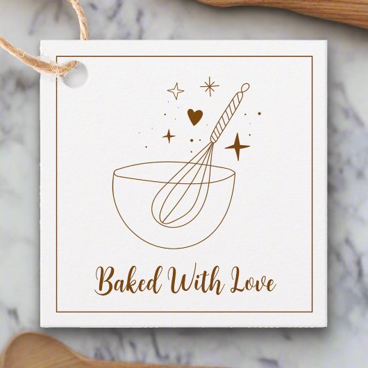 Gebakken met liefde l minimale gebruiksvoorwerp ba bedankjes labels
