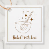 Gebakken met liefde l minimale gebruiksvoorwerp ba bedankjes labels (Voorkant)