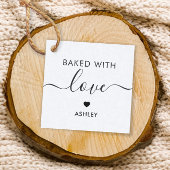 Gebakken met liefde label, zelfgemaakte cadeau lab bedankjes labels
