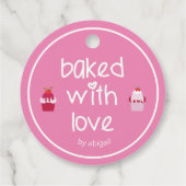 Gebakken met liefde - Leuke aardbei Shortcakes Bedankjes Labels (Achterkant)