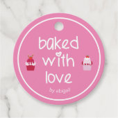 Gebakken met liefde - Leuke aardbei Shortcakes Bedankjes Labels (Voorkant)