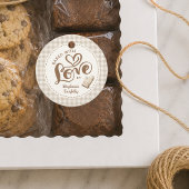 Gebakken Met Liefde Neutrale Gingham Persoonlijk Bedankjes Labels