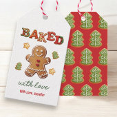 Gebakken met liefde peperkoek kerstkoekje cadeaulabel