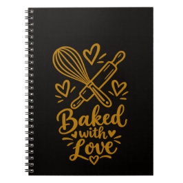 Gebakken met Liefde Schattig Backliefhebber Cadeau Notitieboek