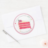 Gebakken met liefde snoep ronde sticker (Envelop)