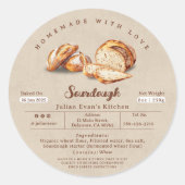 Gebakken met liefde Sourdough Cottage Law Label (Voorkant)