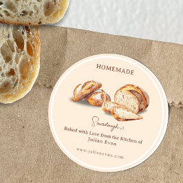 Gebakken met Liefde Thuisgemaakte Sourdough Sticke Ronde Sticker