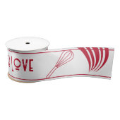 Gebakken met liefde Typografie Holiday Christmas R Satijnen Lint (Spoel)