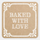 Gebakken met liefde | Vakantiebakkerswaren Sticker (Voorkant)