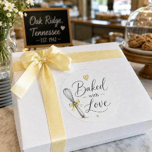Gebakken met Liefde Watercolor Bakkerij Sticker