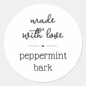 Gebakken met liefde Zelfgemaakte Food Gift Label S (Voorkant)