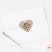 Gebakken met Liefde Zelfgemaakte Kraft Hart Sticker (Envelop)
