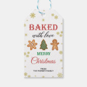 Gebakken met liefdescadeau labels, Christmas favou Cadeaulabel (Voorkant)