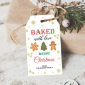 Gebakken met liefdescadeau labels, Christmas favou Cadeaulabel