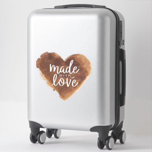 Gebakken met liefdeshart sticker (Koffer)