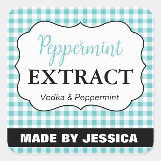  Gebakken met Liefdeslabel HM003_18sqv2 Vierkante Sticker (Voorkant)