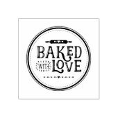 Gebakken met liefdesstempel rubberstempel (Afrduk)