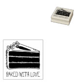 Gebakken met liefdeswortelCake Slice Baking Food Rubberstempel (Gestempeld)