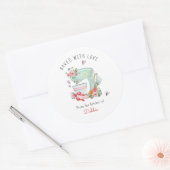 Gebakken met Love Cake Mixer waterverf Ronde Sticker (Envelop)