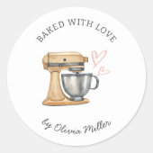 Gebakken met Love Custom Label (Voorkant)