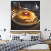gebakken pannenkoeken op een verbluffende platter canvas afdruk (Insitu (Slaapkamer))