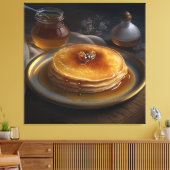 gebakken pannenkoeken op een verbluffende platter canvas afdruk (Insitu (Woonkamer))