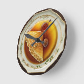 gebakken pannenkoeken op een verbluffende platter ronde klok (Hoek)