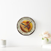 gebakken pannenkoeken op een verbluffende platter ronde klok (Huis)