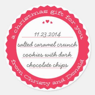 Gebakken producten Ronde Gift Label Sticker Circle