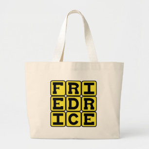 Gebakken rijst, Chinese bijgerecht Grote Tote Bag