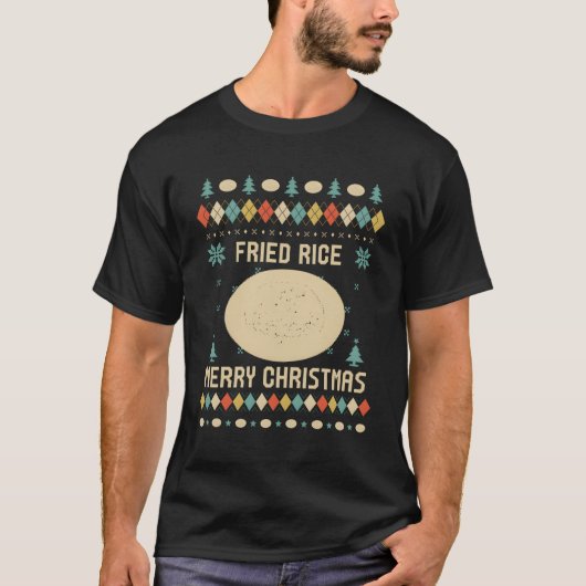 Gebakken rijst Grappig Lelijk Kersttrui  Re T-shirt (Voorkant)