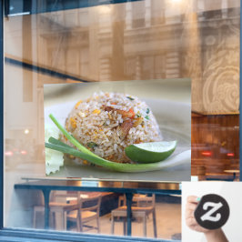 Gebakken rijst Thais eten Thaise keuken Eten Rijst Raamsticker