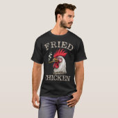 Gebakken Roken Chicken Graphic Weed Mannen Vrouwen T-shirt (Voorkant volledig)