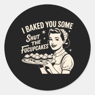 Gebakken Sommige Afgesloten De Fucupcakes Funny Sa Ronde Sticker