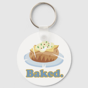 GEBAKKEN tekst baked aardappel Sleutelhanger